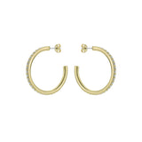 ted baker clanci: medium crystal gold tone hoop earrings
