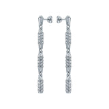 ted baker corinne: cosmic crystal drop earrings silver tone clear crystal