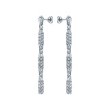 ted baker corinne: cosmic crystal drop earrings silver tone clear crystal