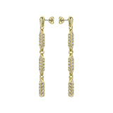 ted baker corinne: cosmic crystal drop earrings gold tone clear crystal