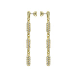 ted baker corinne: cosmic crystal drop earrings gold tone clear crystal