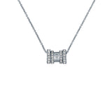 ted baker romie: crystal roll multi pendant necklace silver tone clear crystal
