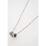 ted baker romie: crystal roll multi pendant necklace silver tone clear crystal