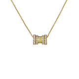 ted baker romie: crystal roll multi pendant necklace gold tone clear crystal
