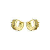 ted baker rosie: crystal roll huggie earrings gold tone clear crystal