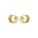 ted baker rosie: crystal roll huggie earrings gold tone clear crystal