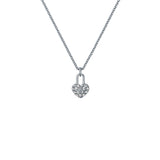 ted baker paige: pave crystal padlock pendant necklace silver tone clear crystal