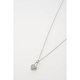 ted baker paige: pave crystal padlock pendant necklace silver tone clear crystal