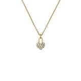 ted baker paige: pave crystal padlock pendant necklace gold tone clear crystal