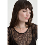 ted baker solanna: solitaire sparkle crystal chain necklace silver tone clear crystal