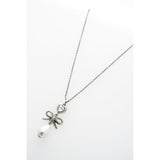 ted baker imogen: icon charm heart bow pearl drop pendant necklace