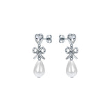ted baker ivy: icon charm heart bow pearl drop earrings