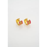 ted baker rolo: classic colour enamel roll huggie earrings