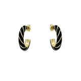 ted baker trinna: twist enamel gold tone hoop earrings