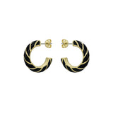 ted baker trinna: twist enamel gold tone hoop earrings