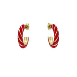 ted baker trinna: twist enamel gold tone hoop earrings