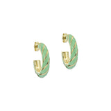 ted baker trinna: twist enamel hoop earrings