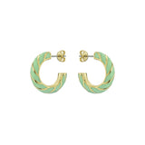 ted baker trinna: twist enamel hoop earrings