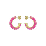 ted baker trinna: twist enamel hoop earrings
