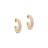 ted baker trinna: twist enamel hoop earrings