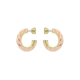 ted baker trinna: twist enamel hoop earrings