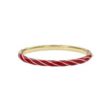 ted baker trinity: twist enamel hinged gold tone bangle bracelet