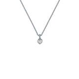 ted baker harlow: mini crystal heart pendant necklace  silver tone clear crystal