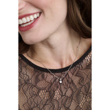 ted baker harlow: mini crystal heart pendant necklace  silver tone clear crystal