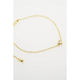 ted baker halle: mini crystal heart adjustable bracelet gold tone clear crystal