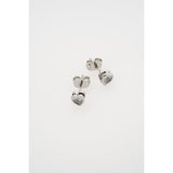 ted baker harmony: mini crystal heart stud earrings  silver tone clear crystal