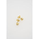 ted baker harmony: mini crystal heart stud earrings gold tone clear crystal