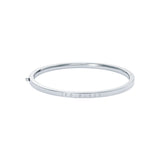 ted baker chrishell: logo slim silver tone bangle bracelet