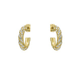 ted baker toni: crystal twist gold tone hoop earrings