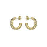 ted baker toni: crystal twist gold tone hoop earrings