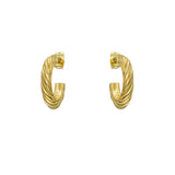 ted baker melanie: metal twist gold tone hoop earrings