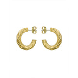 ted baker melanie: metal twist gold tone hoop earrings