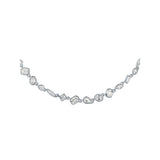 ted baker julie: jewel chain crystal silver tone necklace