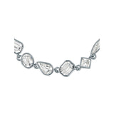 ted baker juliet: jewel chain crystal silver tone drawstring bracelet
