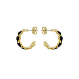 ted baker hannah: enamel heart gold tone hoop earrings