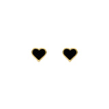 ted baker hailey: enamel heart gold tone stud earrings