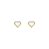 ted baker hailey: enamel heart gold tone stud earrings