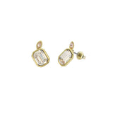 ted baker michelle: crystal cluster gold tone stud earrings