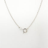 silver small pearl�curved bar necklace on a 45cm chain  a