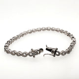 silver cz infinity bracelet