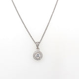 silver cz pendant 3mm